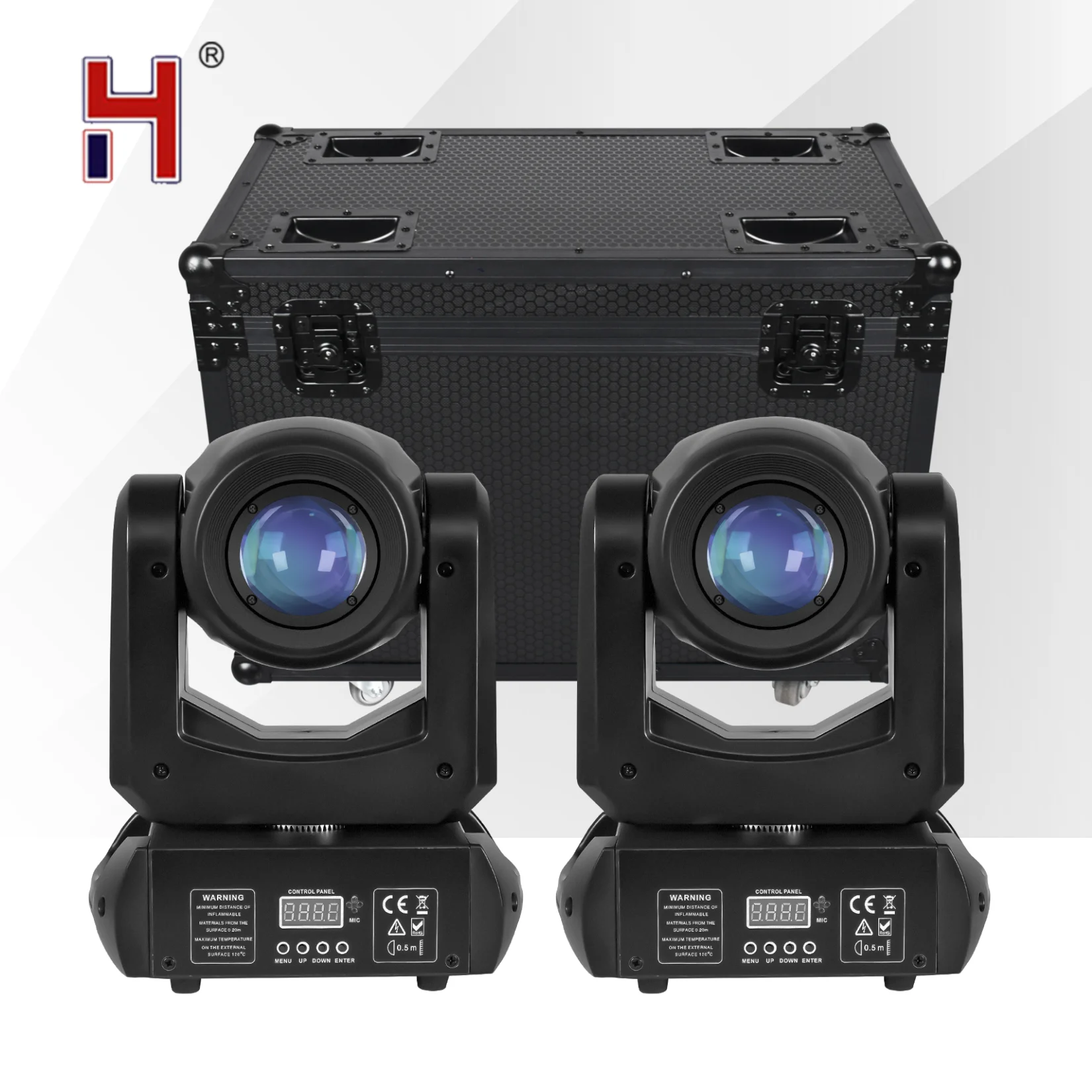 

HongYi With Flight Casw LED Moving Head 100W Lyre Beam DMX Controll Sound Activated Stage Lights For DJ Disco Bar Wedding Party