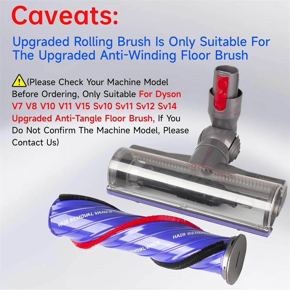 أسطوانة الفرشاة لـ Dyson V10 V11 V15 مرفقات رأس المكنسة اللاسلكية ذات المحرك المباشر، لاستبدال فرشاة دايسون الدوارة