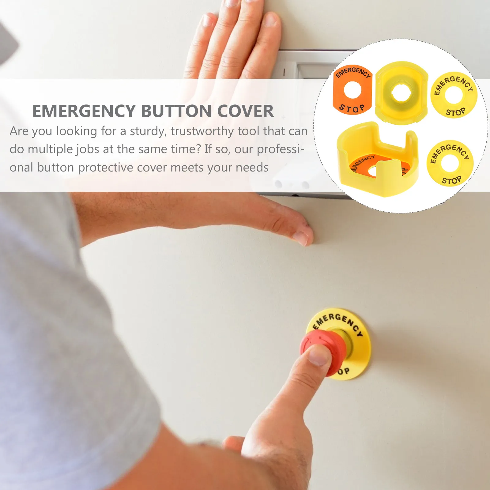 

2 шт. съемных защитных колпачков для кнопок запуска/остановки, аварийных кнопок и кнопок блокировки