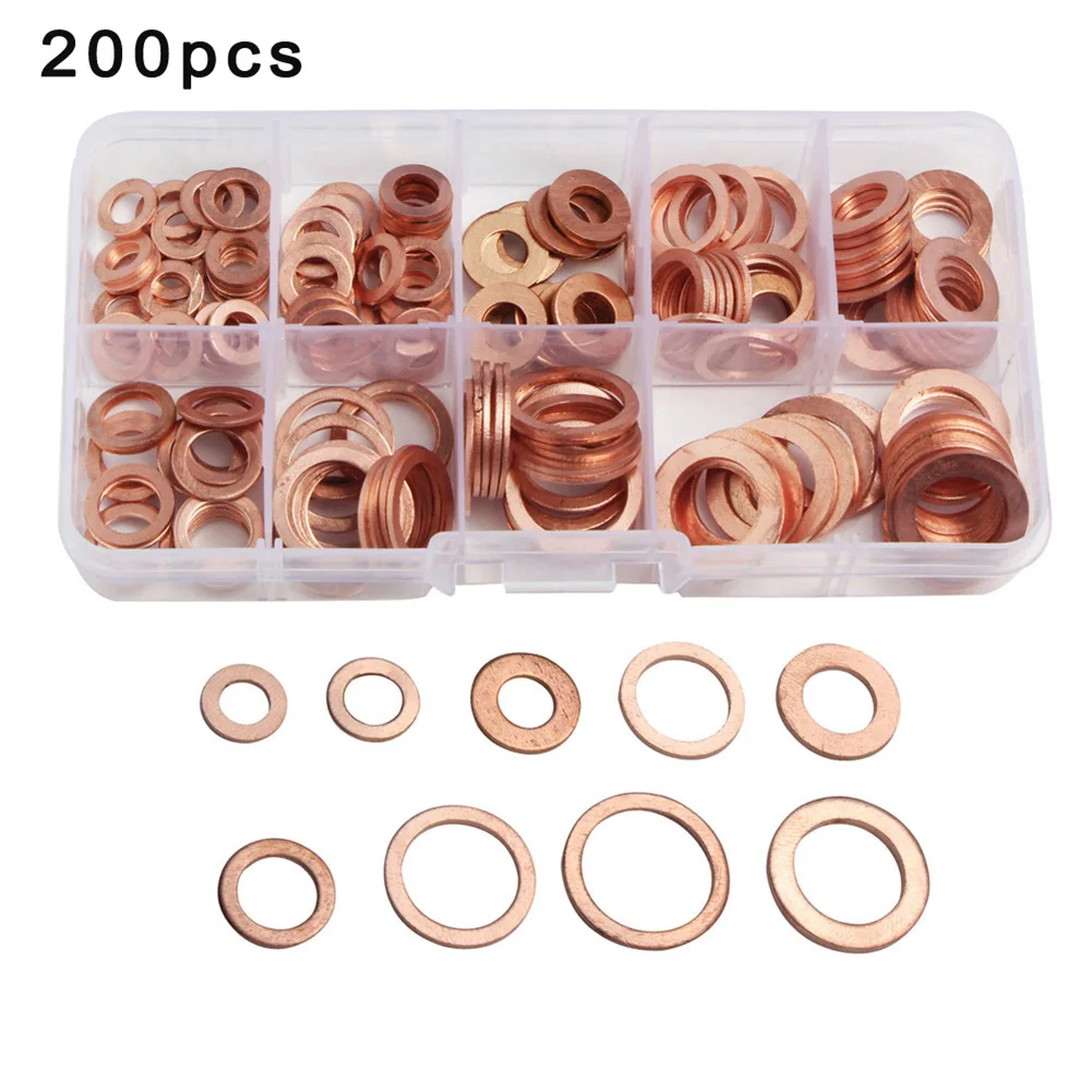 Boxed Packaging Car Drain Bolt Crush Washers Machinery And Factories Cars Package Copper Copper Crush Seals Dimensions Set Of