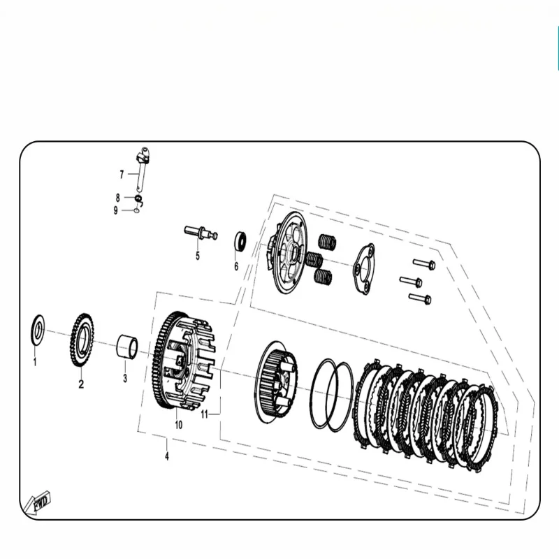 Motorcycle Sliding Clutch Xiaogu Dagu Assembly Is Suitable for CF450SR CF400