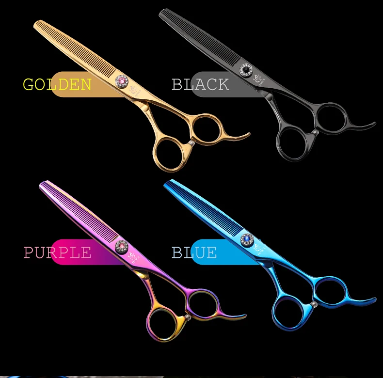Fenice 6,5 Zoll JP440C Tierscheren Hundepflegeschere Effilierschere für Hunde & Katzen Tierhaarschere – Detail 8