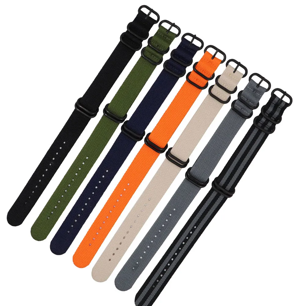 

Nylon Canvas Watch Strap Watchband Wrist Smart Bands for Men Watchstrap Replace