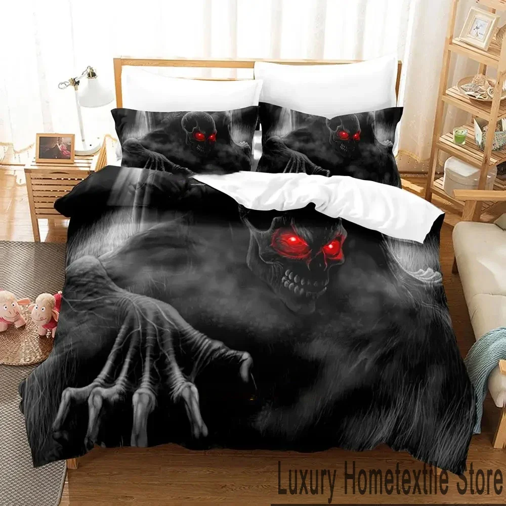 

Комплект постельного белья с 3D принтом Dark Grim Reaper для мальчиков и девочек Twin Queen King Size пододеяльник наволочка кровать для мальчиков и взрослых дома Textileextile