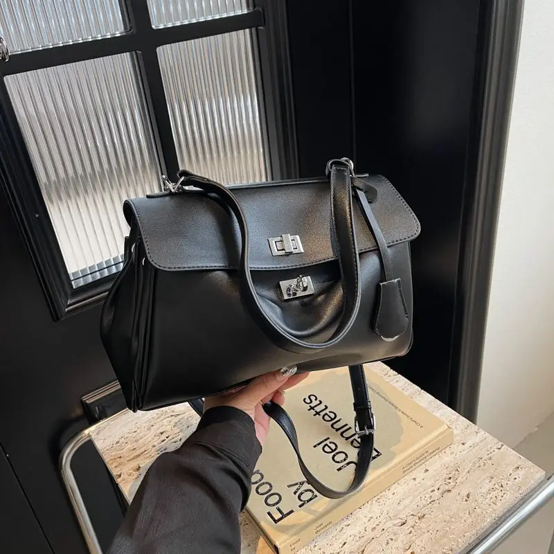 New Stylish Large-capacity Platinum Bag, Women's Casual Versatile Commuting Crossbody Bag Modern Neutral Business Handbag image 5