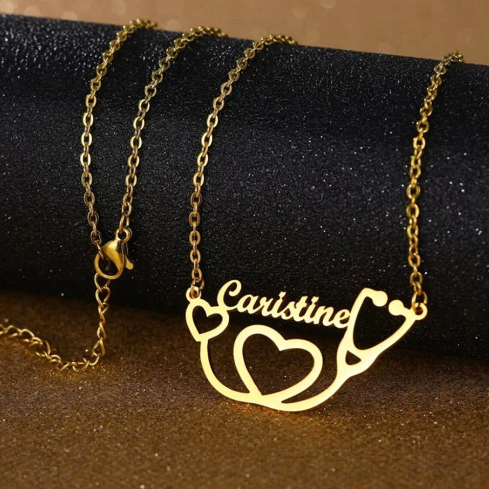 

Персонализированные персонализированные вертикальные именные ожерелья, простые и стильные подвески-цепочки с ключицей, женские украшения, праздничные подарки