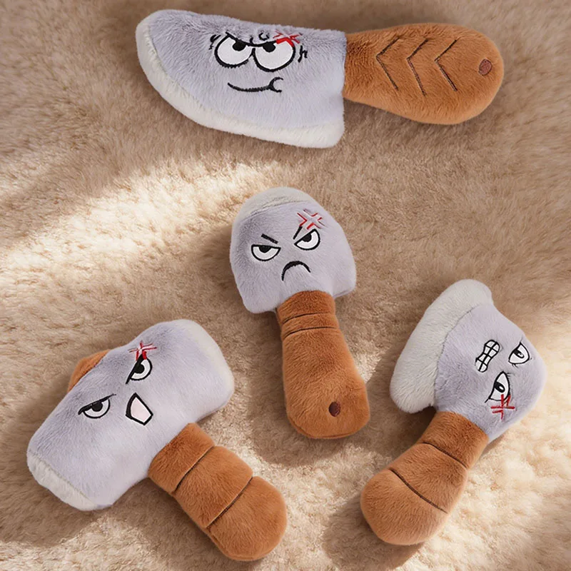 Juguete de Peluche con Forma de Cara Divertida para Perros, Juguete Interactivo con Sonido para Cachorros, Juguetes Suaves de Peluche para Masticar, para Aliviar el Aburrimiento, Juguetes para Mascotas para Autoentretenimiento