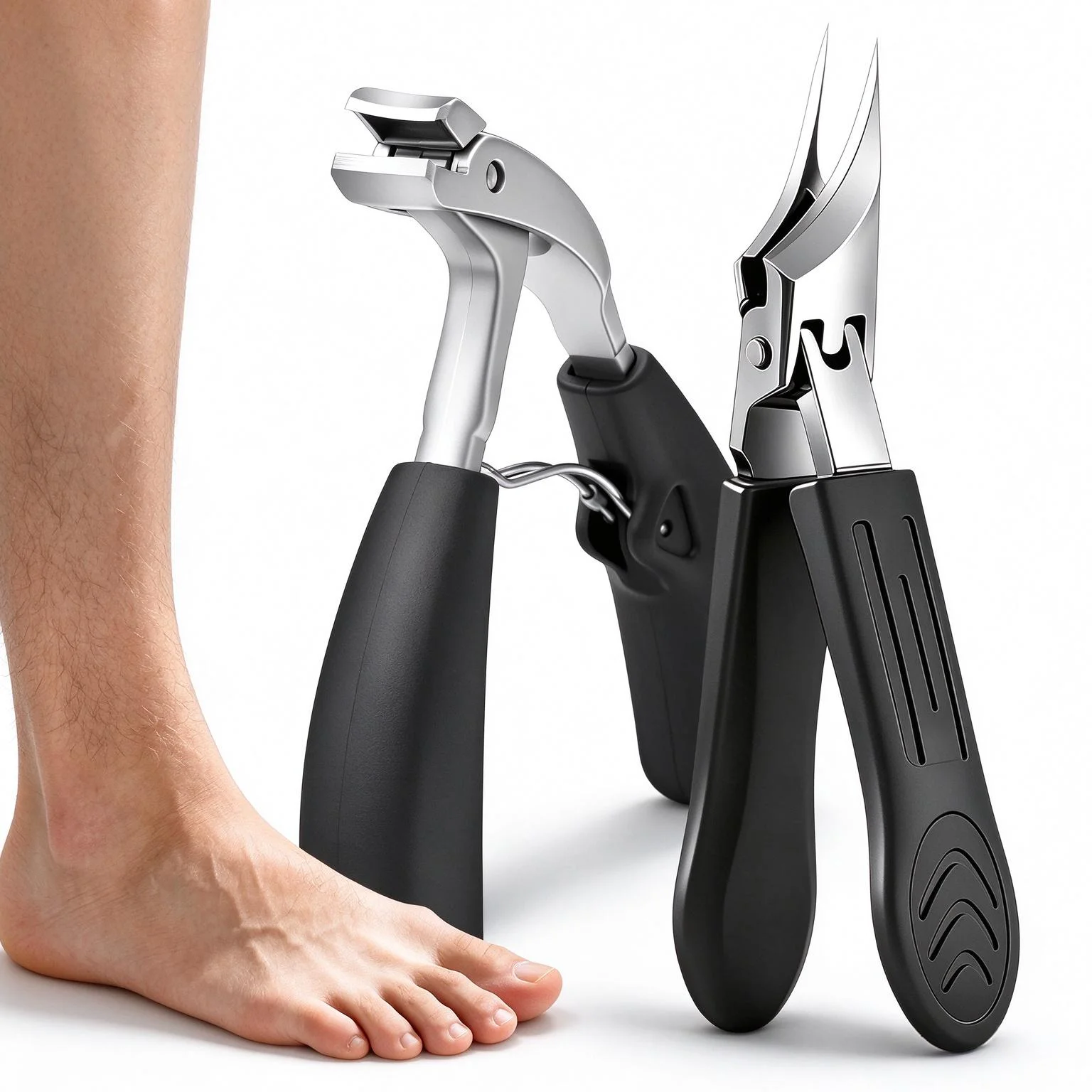 1/2Pcs Stainless Steel Nail Clipper Set—Specially For Thick And Hard Nails, Splash-Proof, Durable And Fine Nail Care Tool