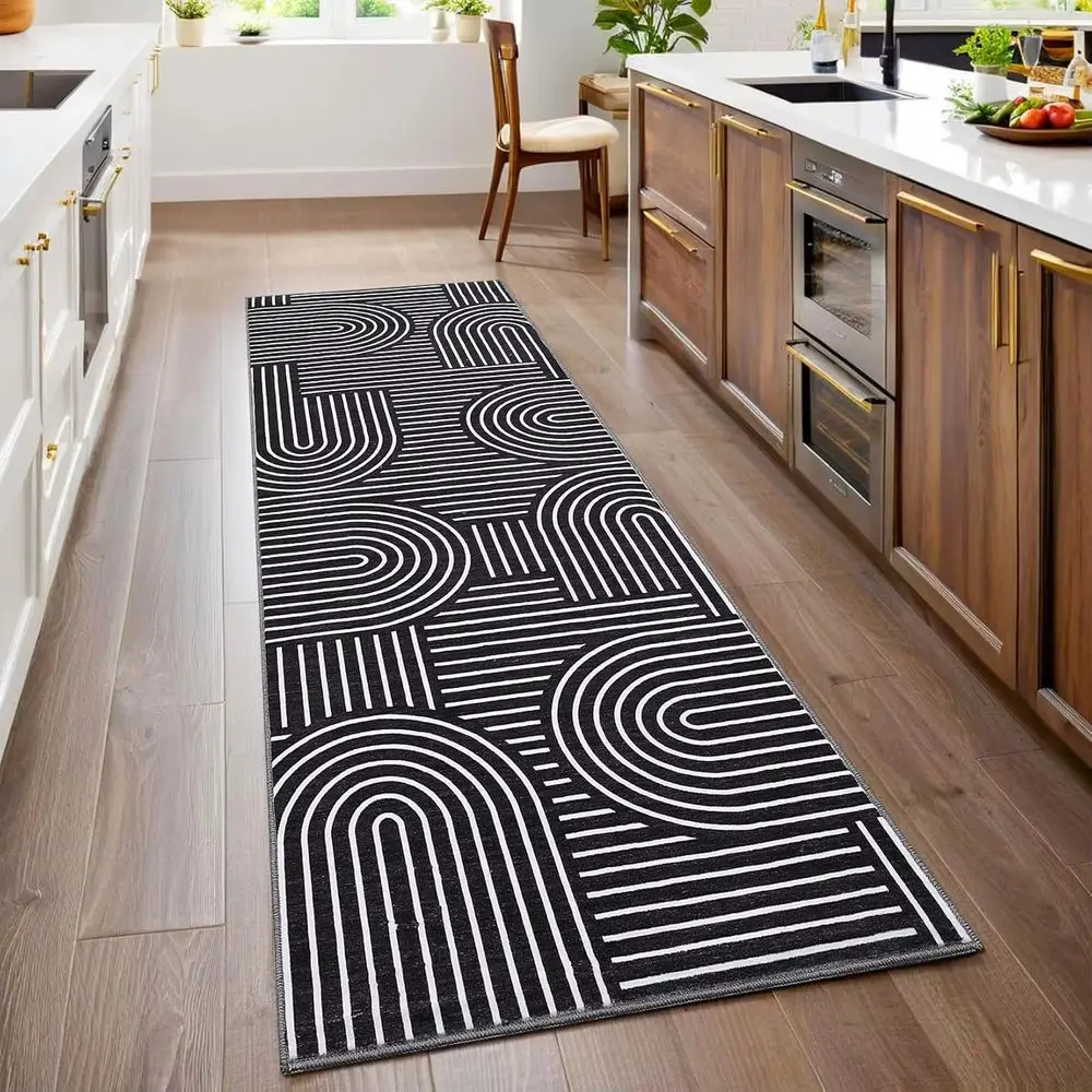 Corridor Running Track Long Strip Mat New Nordic Style Series Stain-Resistant And Wear-Resistant Pile Plush Carpet Home Decor