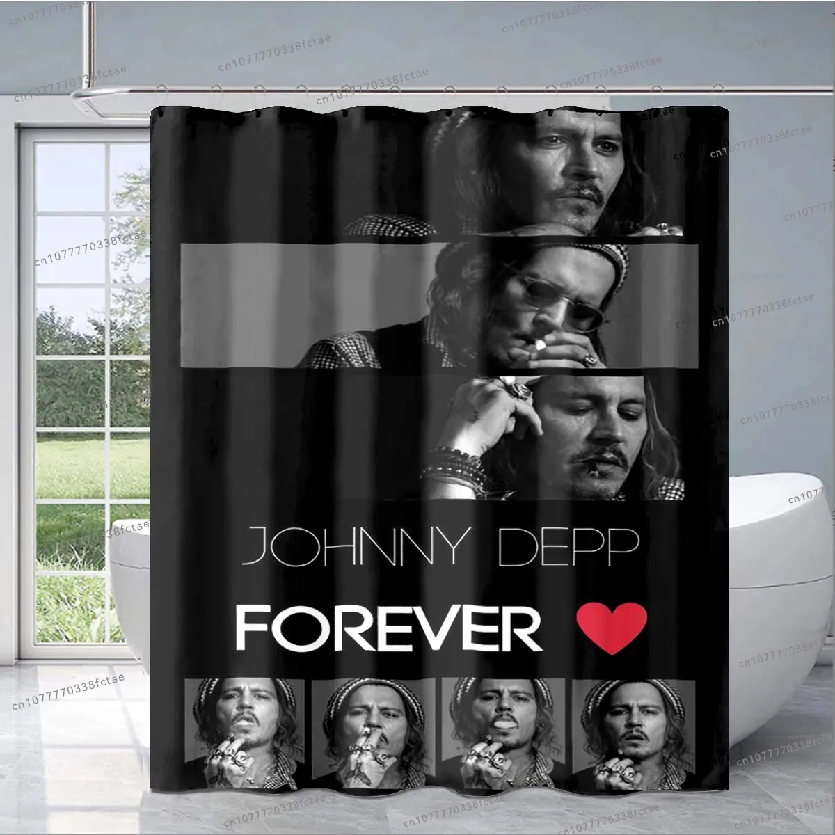 

3D Printing Johnny Depp Shower Curtain Star Art Poster Pattern Shower Curtain Bathroom Fashion Decor Fans Exquisite Gift