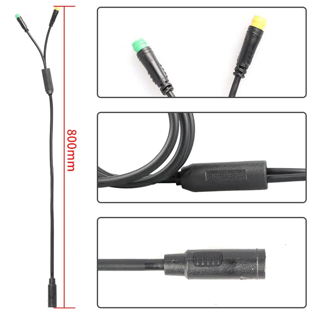 80CM Rubber Connector Cable Waterproof 1T2 Brake Lever Cable Mid Drive Motor Accessories for Bafang bbs01b bbs02b BBSHD