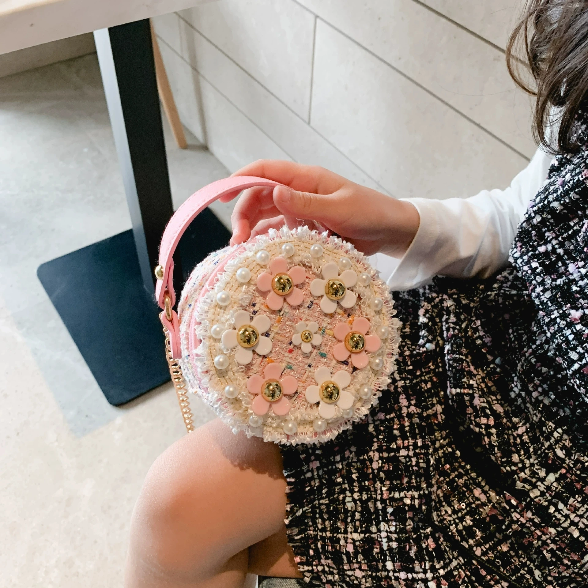 حقيبة نسائية جديدة سيدة ليتل بنات طفل الأميرة حقيبة جميلة للأطفال طفل رسول الكتف حقيبة كروسبودي زهرة