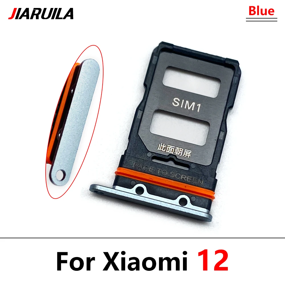 For Xiaomi 12 Card Tray Holder SIM For Xiaomi Mi 12 Micro SIM Card Slot Adapter With Pin Smartphone Replacement Parts