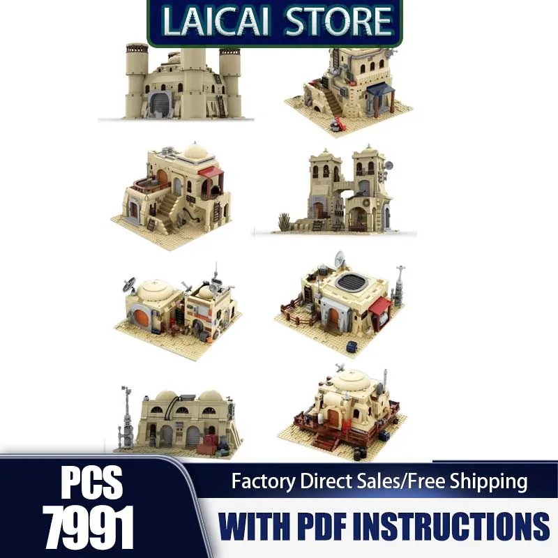 

Moc Building Bricks Desert Base Домашние наборы Звездная модель фильма Технология Блок Сцены фильмов Игрушка DIY Сборка Праздничные подарки