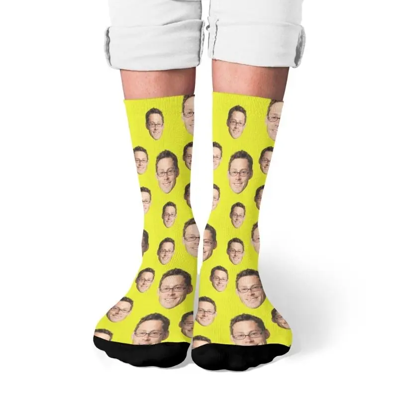 Customized printing of your photos, personalized long socks, colored socks, men's women neutral socks, fun and innovative socks,