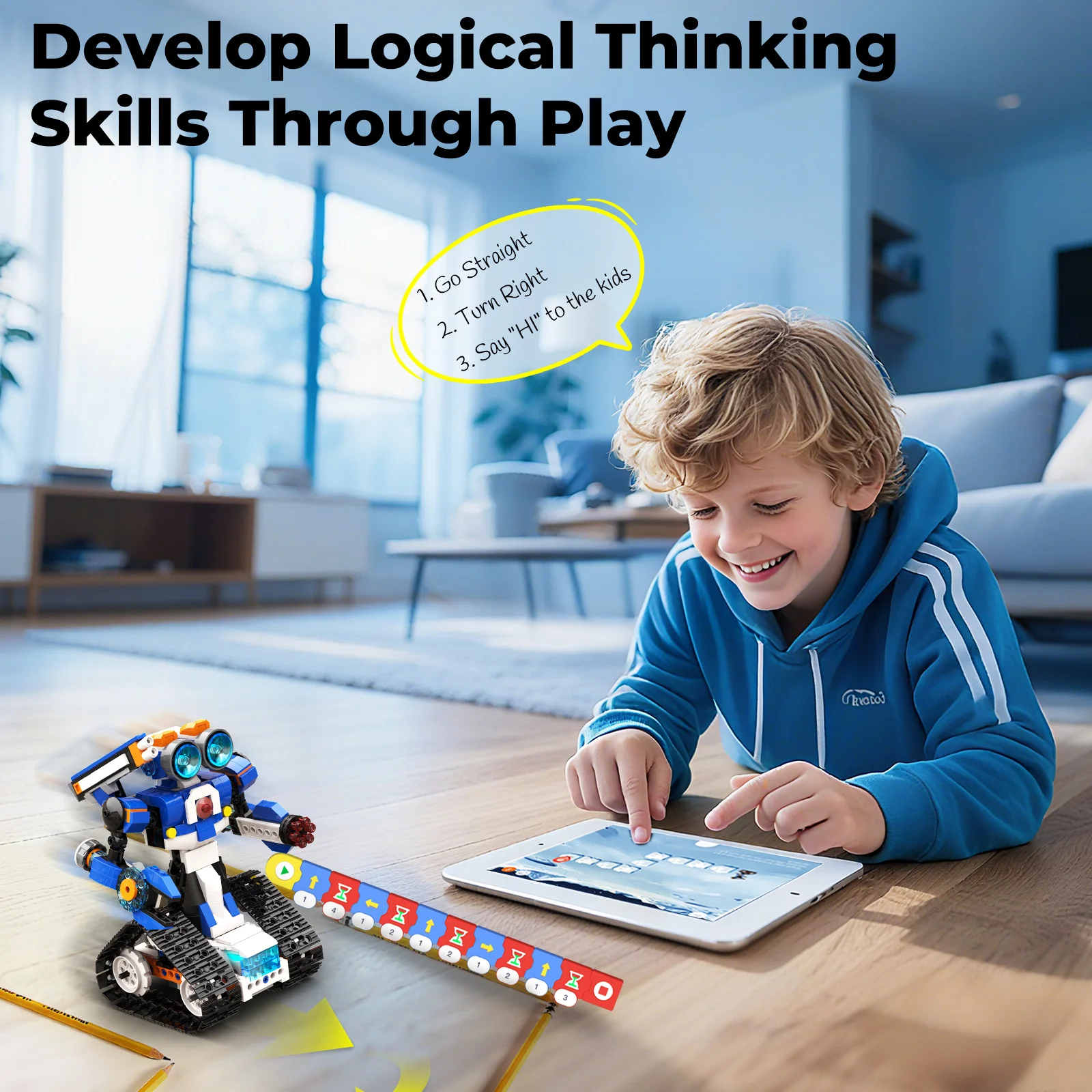 Kit Robô Apitor J 6 em 1 STEM - Kids Education Free App avaliação e preço