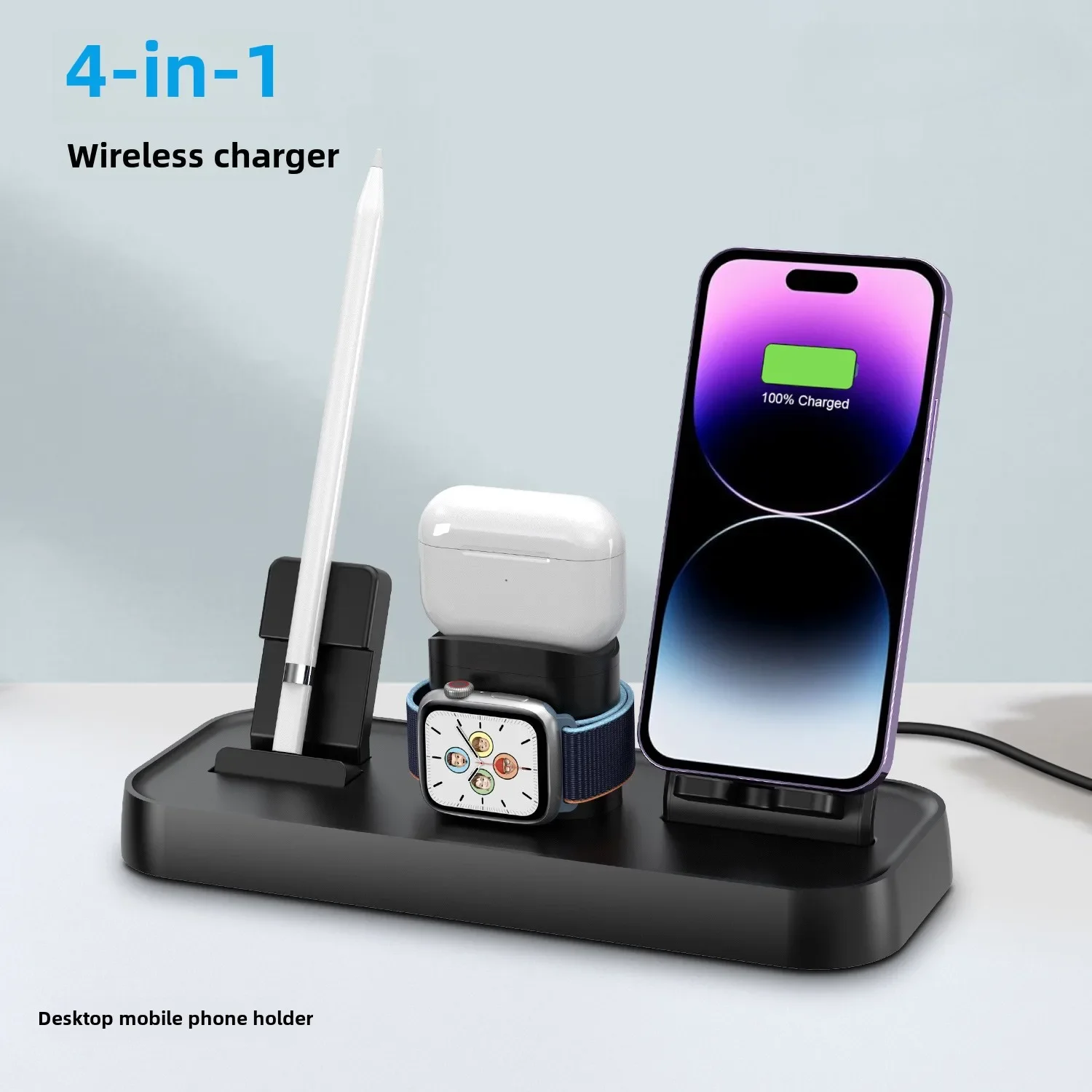 Stand for Cell Phone Charger Fast Charging Qi2 Wireless Charger 4 in 1 Magsafe Charging Dock Station Fast Charge Type C Watch