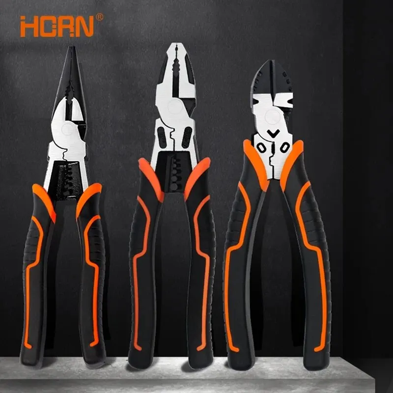 Horn 9 Inch Wire Pliers Sharp Large Opening Stripping Pliers Industrial Grade Multifunctional Hardware Manual Tools