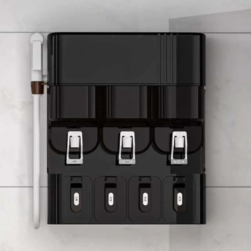 กล่องปรุงรสอเนกประสงค์ผนังบ้านครัวขวดใส่เครื่องปรุงน้ำมันเกลือโมโนโซเดียมกลูตาเมตกล่องเก็บ