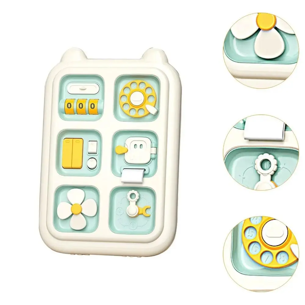 Plastic 6 in 1 Busy Board Interactive Puzzle Multifunction Fidget Learning Handicraft Sensory Early Education