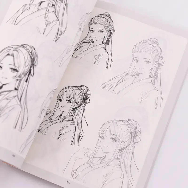 

Anime Practice Book! 100 Examples of Anime Character Sketches and Coloring Lines - Character Design Edition