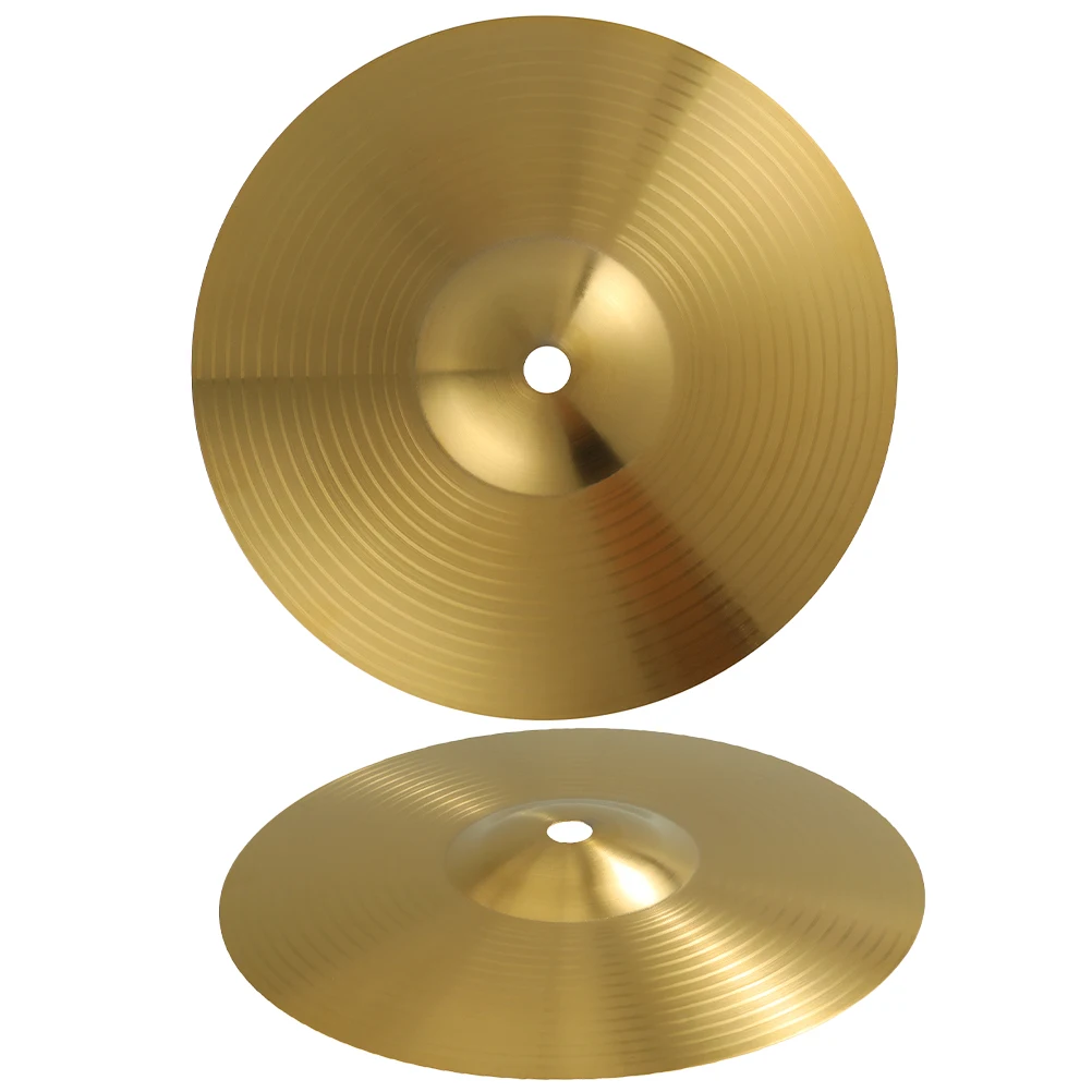 

2pcs 6 Inch Jazz Drum Crash Cymbals Practice Metal Drum Set Supplies Accessories Portable Safe Smooth Edges Bright Color