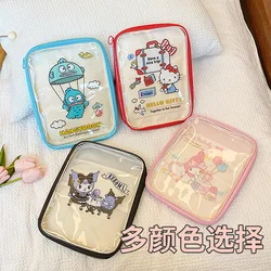 Sanrio Cartoon Makeup Bag PVC Waterproof Transparent Toilet Bag KT Large Capacity Portable Travel Storage Bag