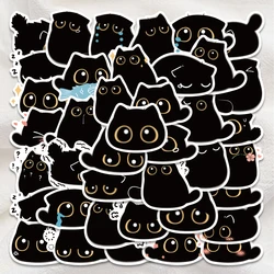 Kawaii Black Cat Adesivos, Bonito Briquete Adesivos, Presente, Notebook, Bagagem, Motocicleta, Laptop, Geladeira, Decalque, Graffiti, 80Pcs