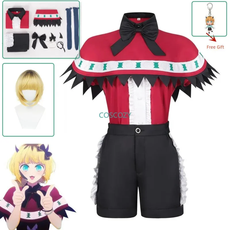 New Anime Oshi no Ko Mesu for cosplay costume wig skitts uniform Mem for suit red stage uniform women Halloween party outfits