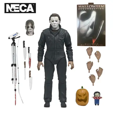 NECA 60655 Toys Halloween Resurrection Action Figure Ultimate Michael Myers 18cm Collection Original Model Doll Decoration Gift