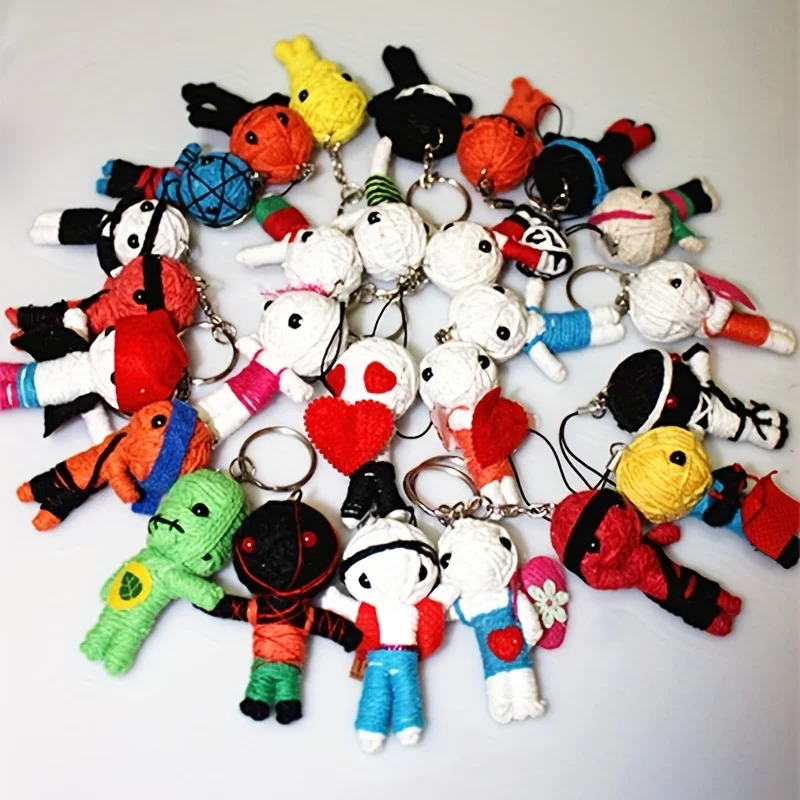 Handmade woven keychains, voodoo doll pendants, yarn dolls, handmade jewelry accessories