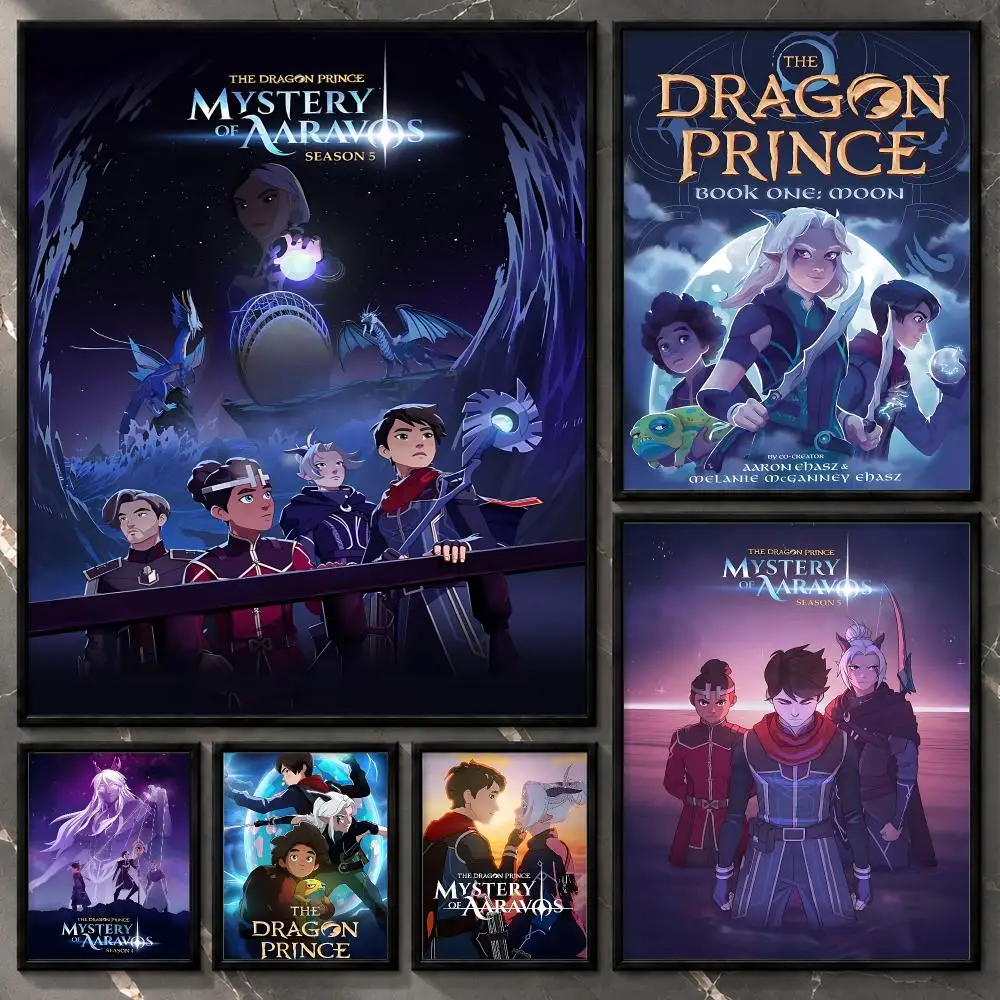 Celstyle-Graphic-Whimsical-Family-Characterart The Dragon Prince Poster Aesthetic Unframed Wall Prints for Bedroom & Living Room