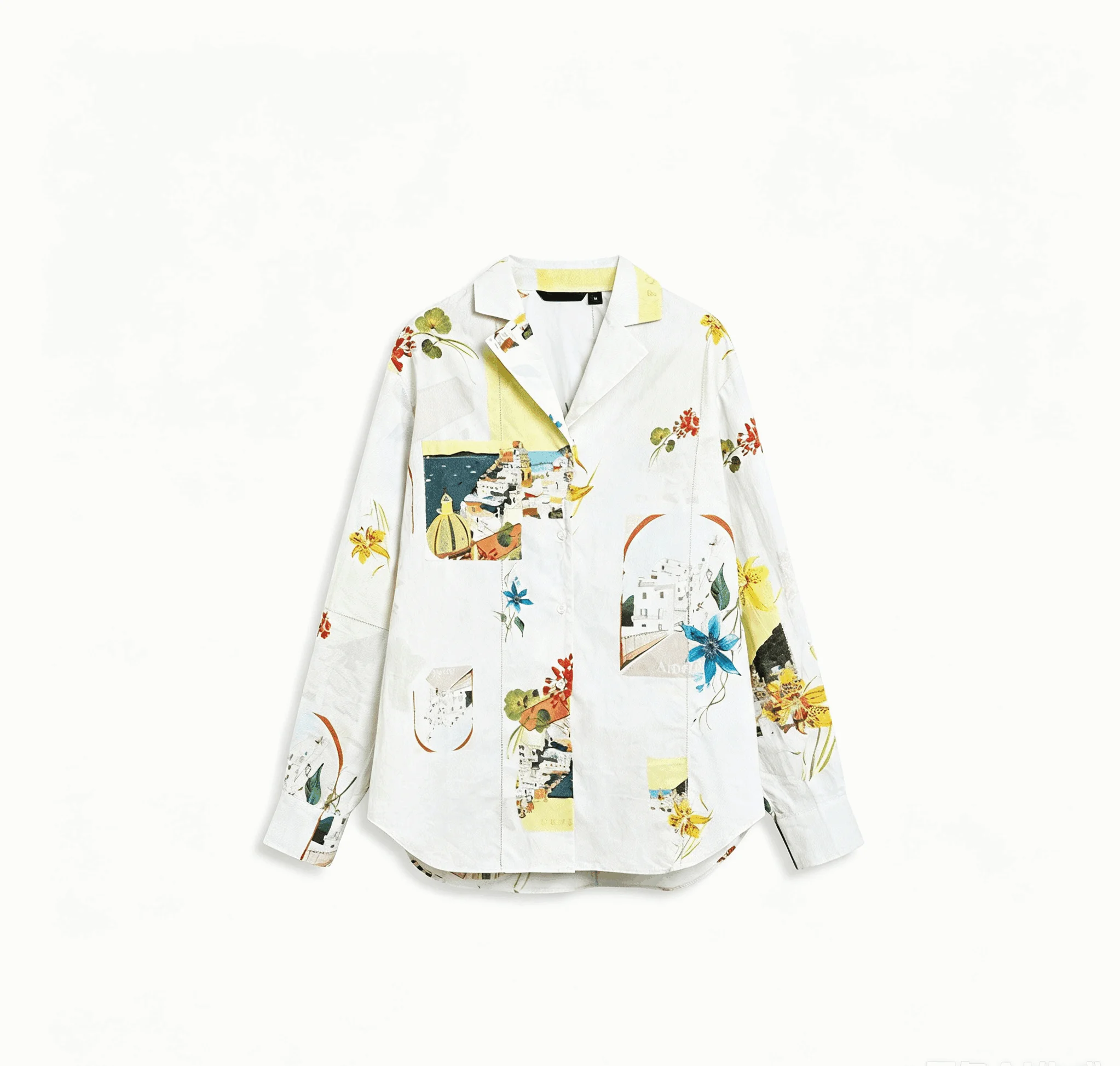 2026 Neues Original Damen-Loose-Fit-Hemd aus Spanien mit handgesticktem Blumenkragen, Freizeithemd – Detail 1