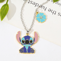 Disney Stitch Necklace for Couple, Cartoon Pendant, Hip Hop, Fashion Personality, Sweater Chain, Cute Gift