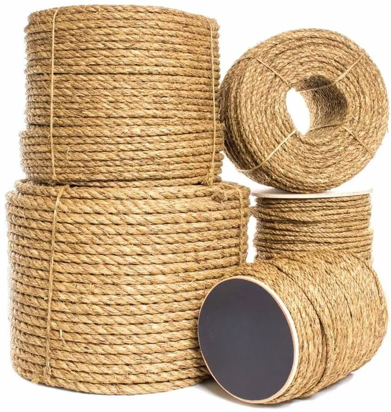 

Natural Jute Rope 3 Strand Rolls Hemp Twisted Cord Macrame String DIY Basket Craft Cat Pet Scratching Handmade Decor 6mm 10mm