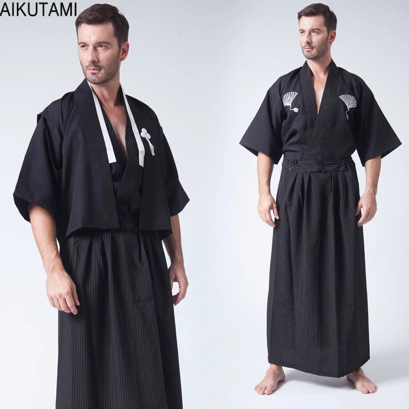 Wushu mundury japońskie tradycyjne ubrania samurajskie luźne Ninja Gongfu przebranie na karnawał Hakama jiu jitsu Aikido Hakama