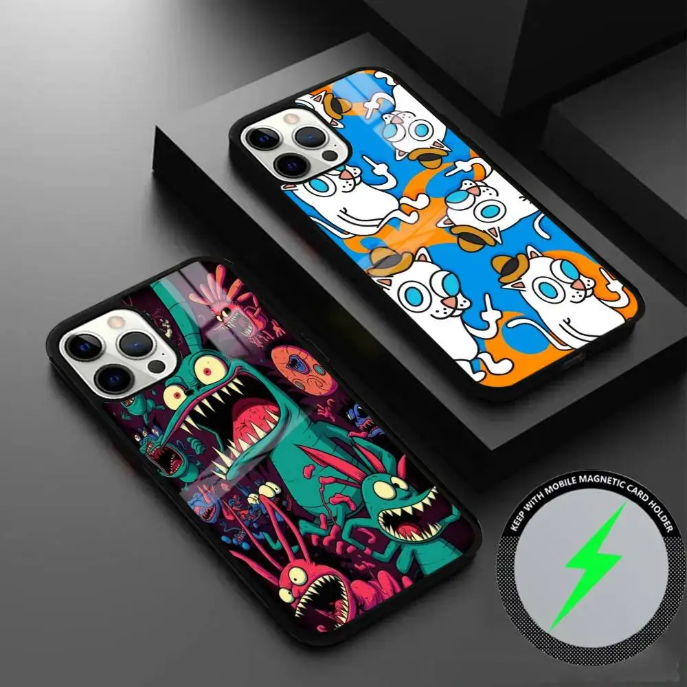 

Personalized Anime Pattern Phone Case For IPhone 16 15 14 13 12 11 Pro Max Plus Mini Magsafe Mirror Wireless Magnetic Cover