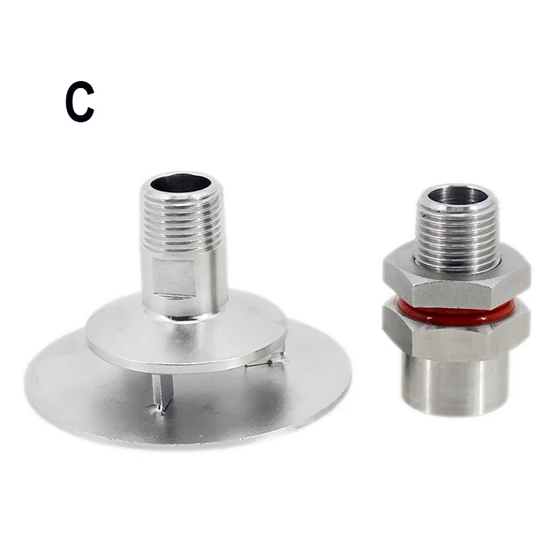304 Stainless Steel Joint Quick-loading External Thread Clamp Quick-loading External Thread Buckle NPT Milling Opposite Edge