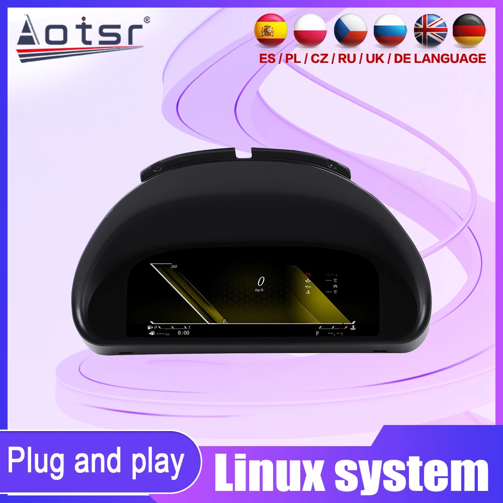 

10,25-дюймовый полный ЖК-цифровой приборной панели, виртуальный кабин для BMW X5 E53 E39 1999-2006, аксессуар для обновления антибликового прибора