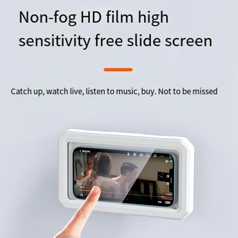 ZIZI Support de téléphone de douche étanche 360 °   Support de coque de téléphone réglable à Rotation, Anti-buée, support mural pour téléphone