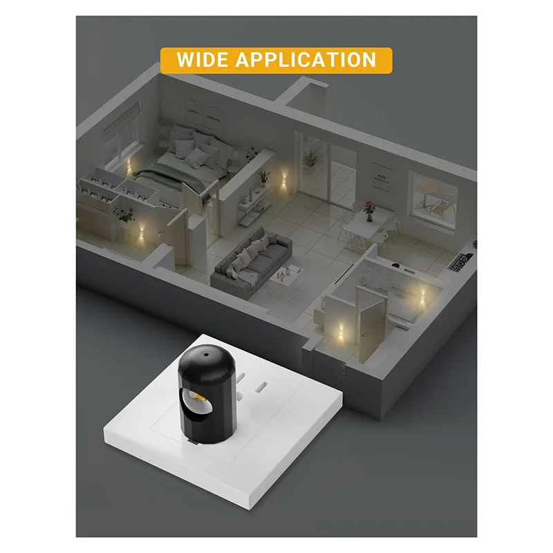 Plug-In LED Night Light 6-Pack, Dusk To Dawn Ambient Lighting, Wall Outlet Lights For Bedroom Hallway