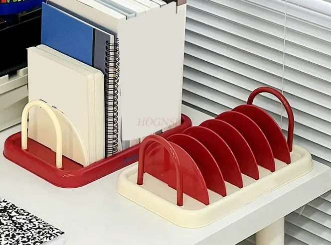 Picture 5: 1pcs Desktop book stand, office large capacity file storage rack, notebook textbook partition board, book holder