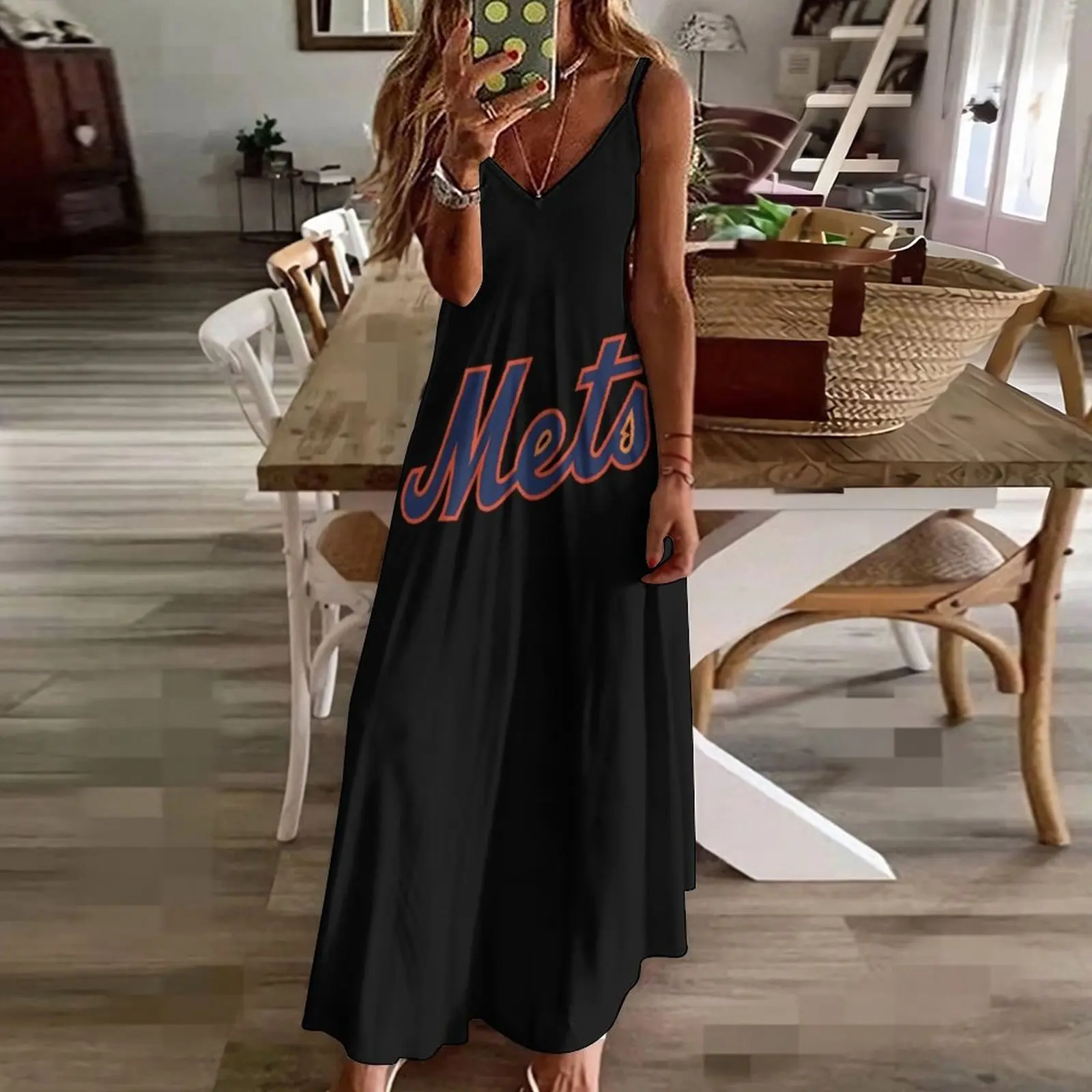 Mets-ny klassisches T-Shirt ärmelloses Kleid lose Frauen kleid Frauen kleidung Neuankömmlinge elegantes Kleid Frauen kleider