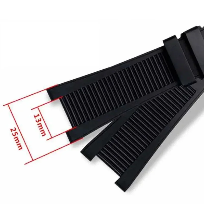For Patek Philippe High Quality Silicone Watch Belt 5711 5712g Nautilus Watch Strap Special Interface Men Watchband 25-13mm