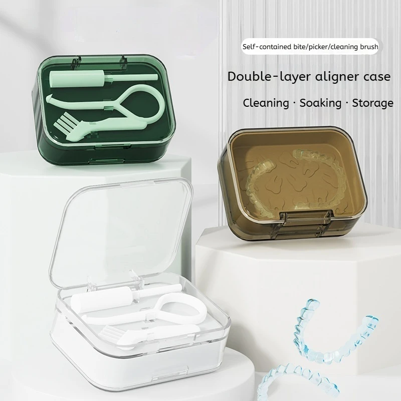 

Ящик для хранения невидимых брекетов для дома и путешествий, уход за полостью рта, ящик для хранения ортодонтических брекетов, контейнер для хранения зубных брекетов