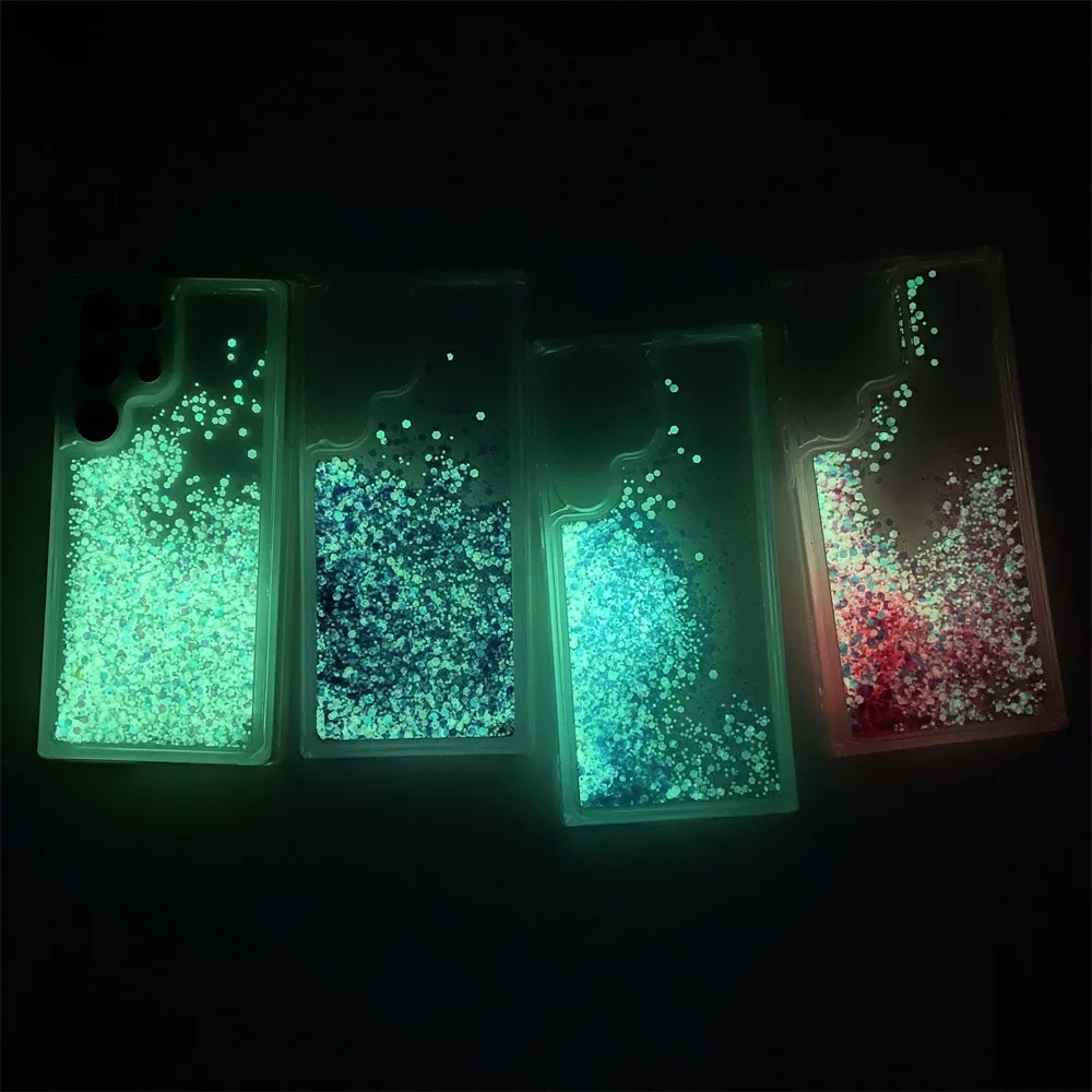 Luminous Quicksand Case For Samsung Galaxy S23 Ultra S22 S21 Plus S20 FE A54 A34 A14 A52 A12 A53 A33 A13 A51 Glitter Bling Cover