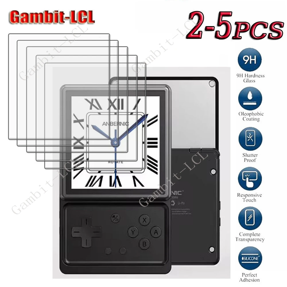 2-5PCS 9H HD Tempered Glass For Anbernic RG Rotate Handheld Game Console ON  RGRotate 3.5