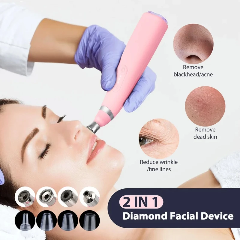 Professional Handheld 6 in 1 facial dead skin peeling face pores cleansing Electric Vacuum Blackhead beauty apparatus