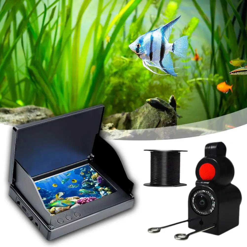 Portable Fish Depth Finder Water Handheld Ips Display 4.3 Inch LCD Fish Finder Underwater 220° Fishing Camera Night Vision