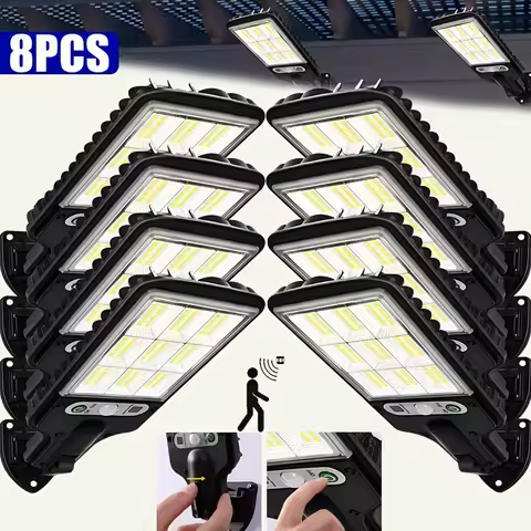 1-8Pcs Outdoor Solar Street Lamp Solar COB Wall Lamps with Motion Sensor LED Solar Wall Lights for Deck Patio Garden Decorative